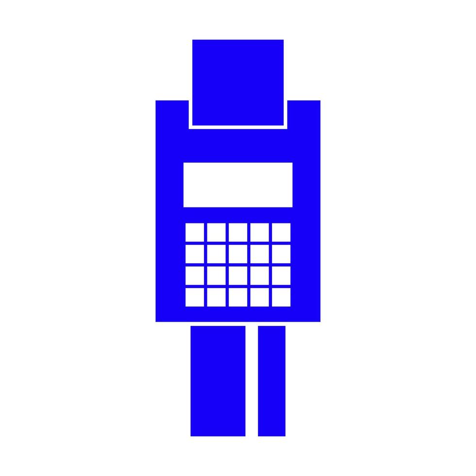 Pos terminal on white background vector