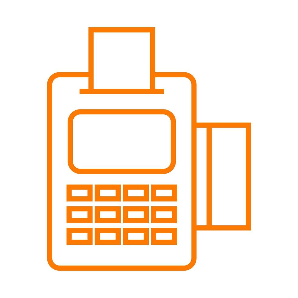 Pos terminal on white background vector