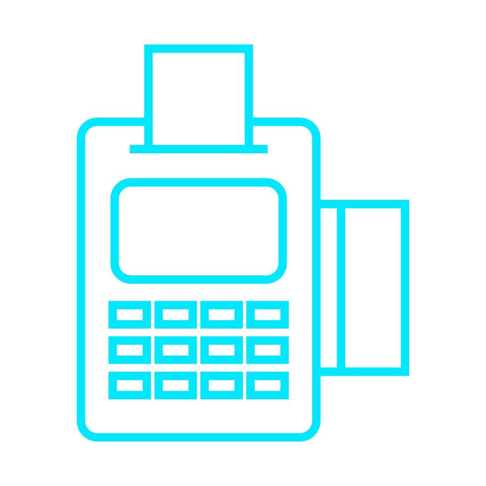 Pos terminal on white background vector