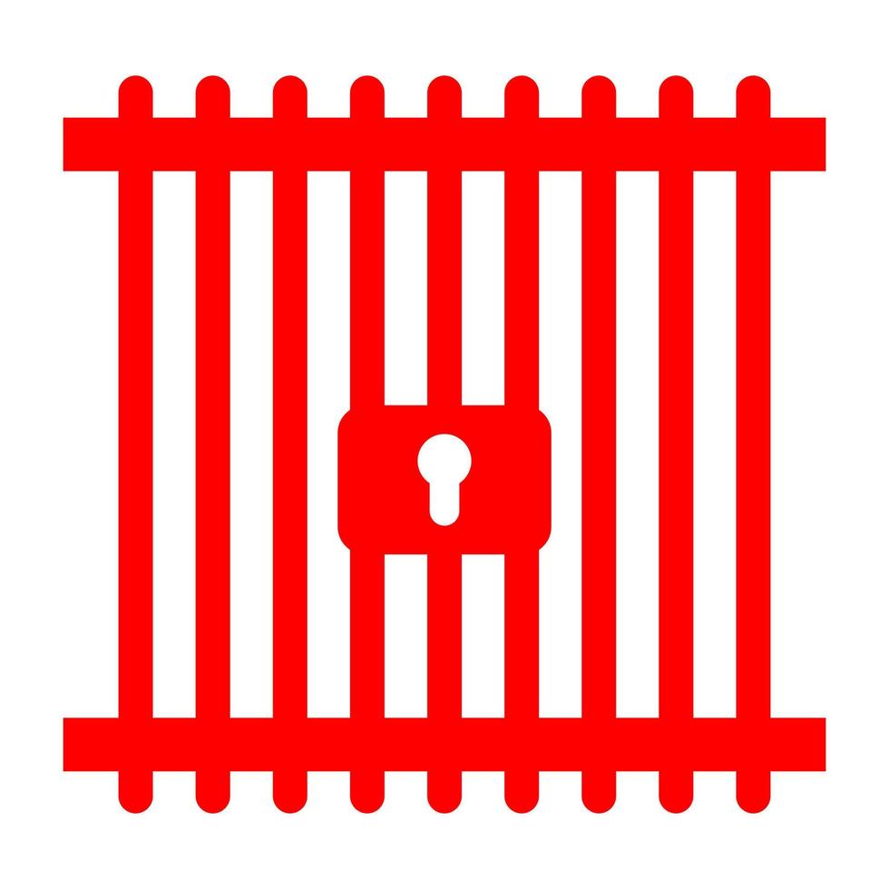 Prison on a white background vector