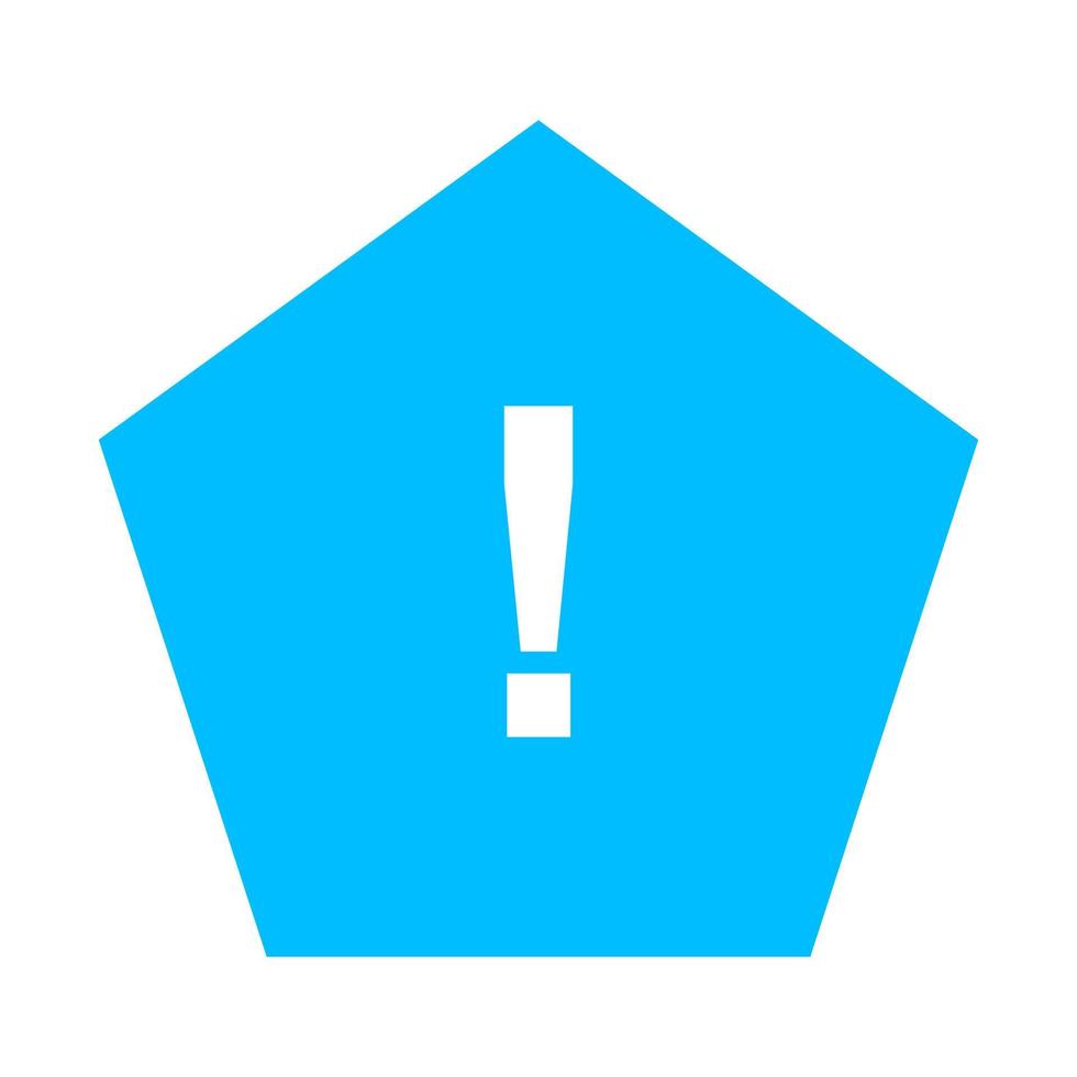 Warning sign on white background vector