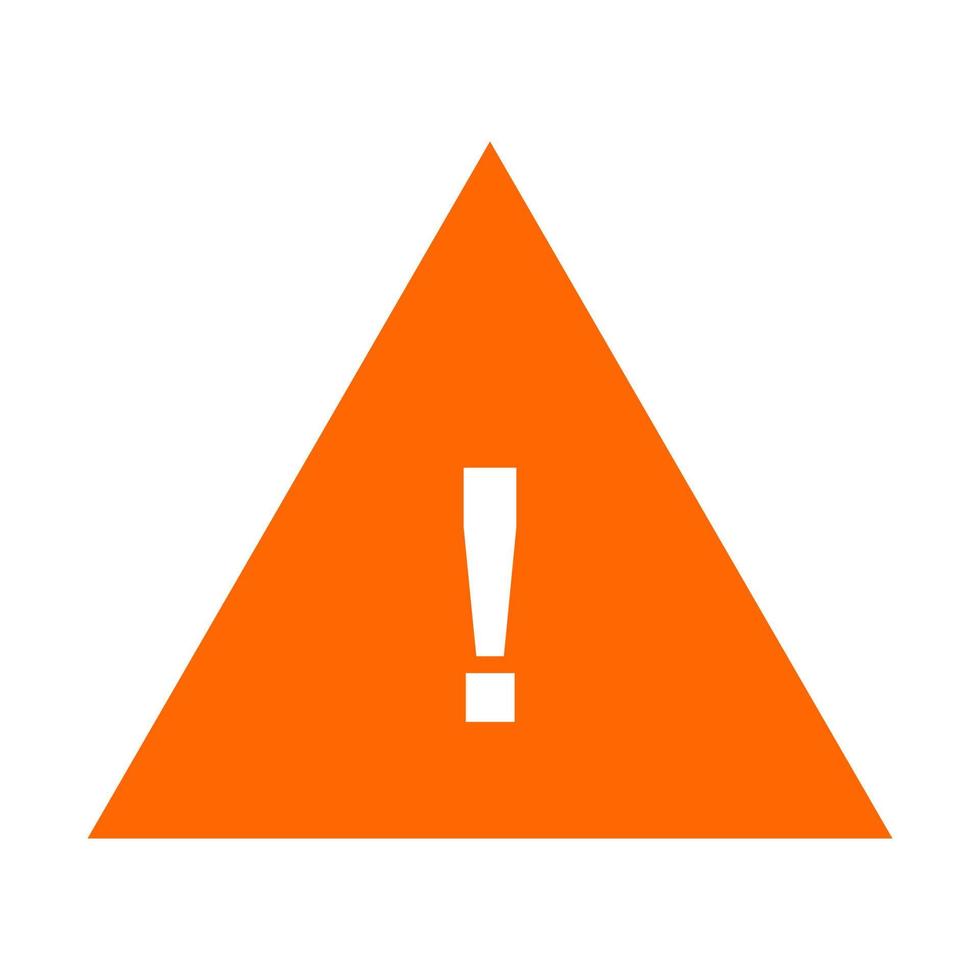 Warning sign on white background vector