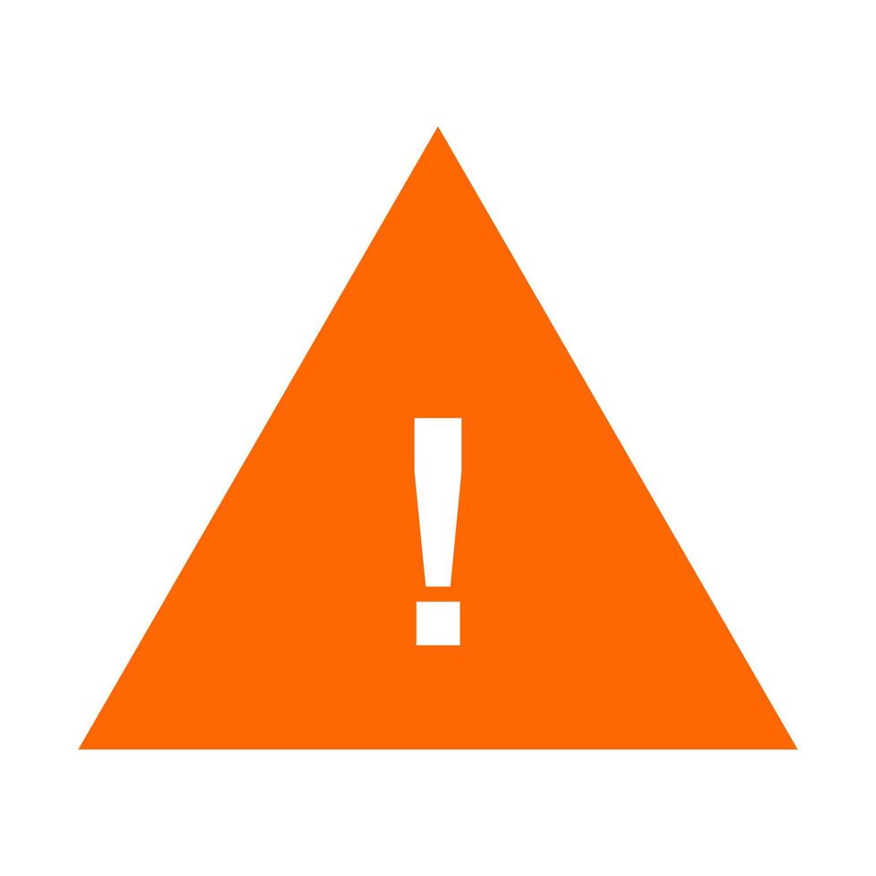 Warning sign on white background vector