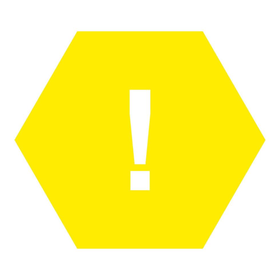 Warning sign on white background vector