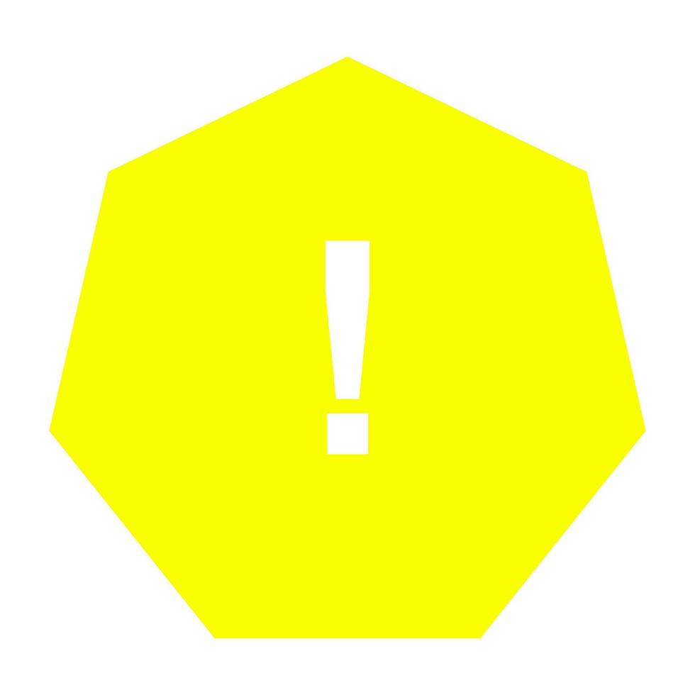 Warning sign on white background vector