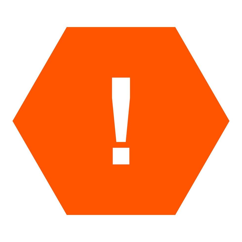 Warning sign on white background vector