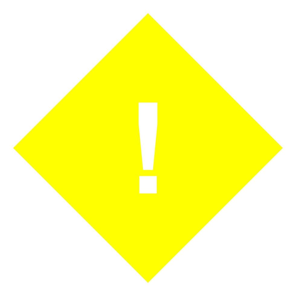 Warning sign on white background vector