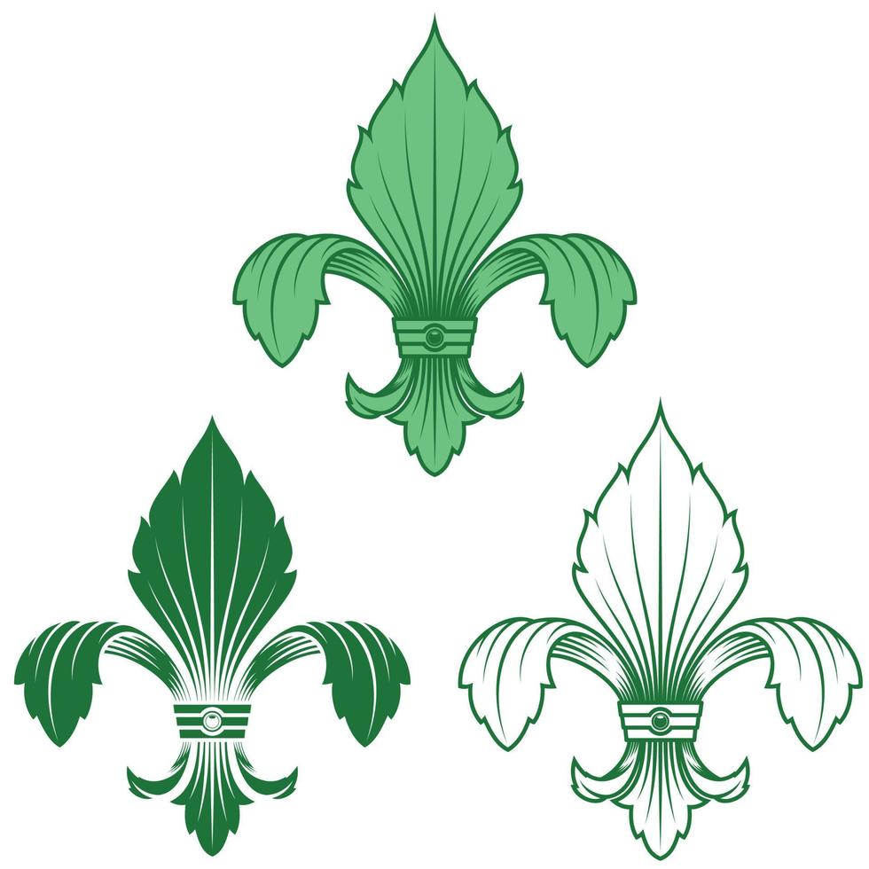 Medieval fleur de lis symbol vector