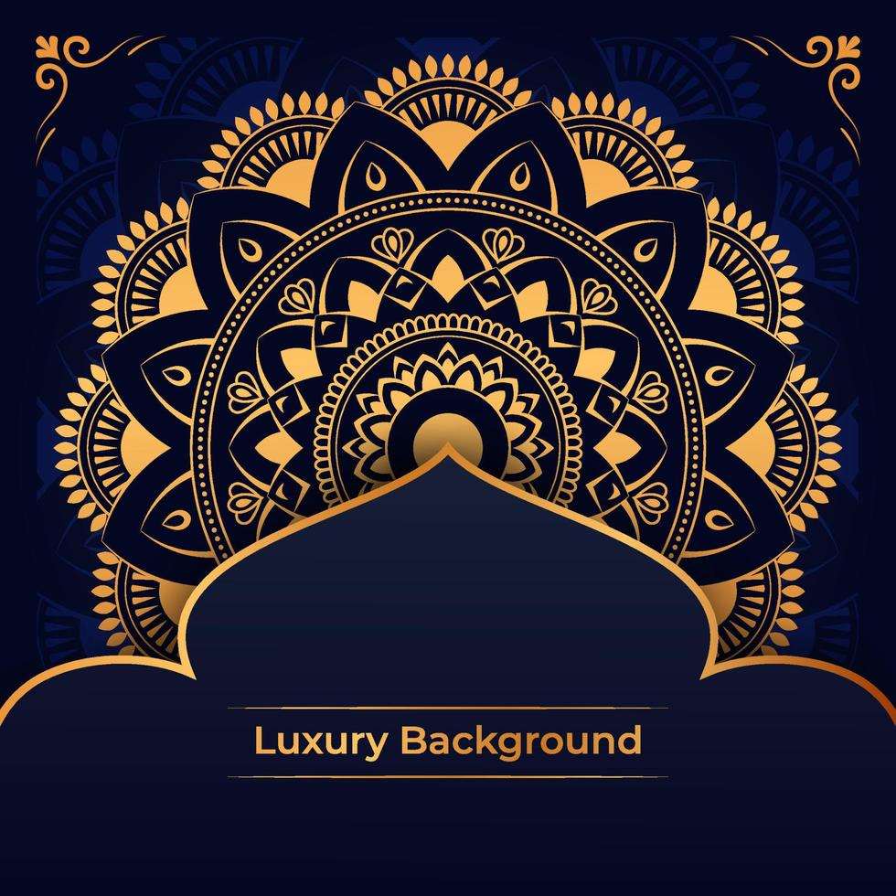 luxury mandala background with golden arabesque pattern. ornamental background design. vector