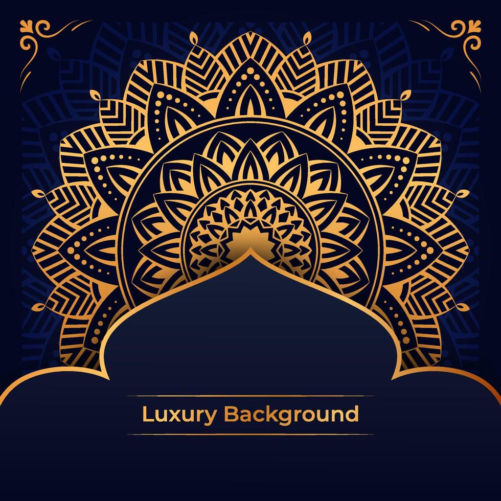 luxury mandala background with golden arabesque pattern. arabic Islamic east style. vector