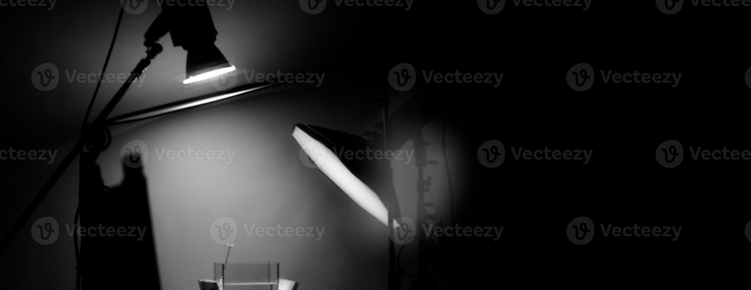 Soft focus blur images of Studio light equipment for filming movie video photo