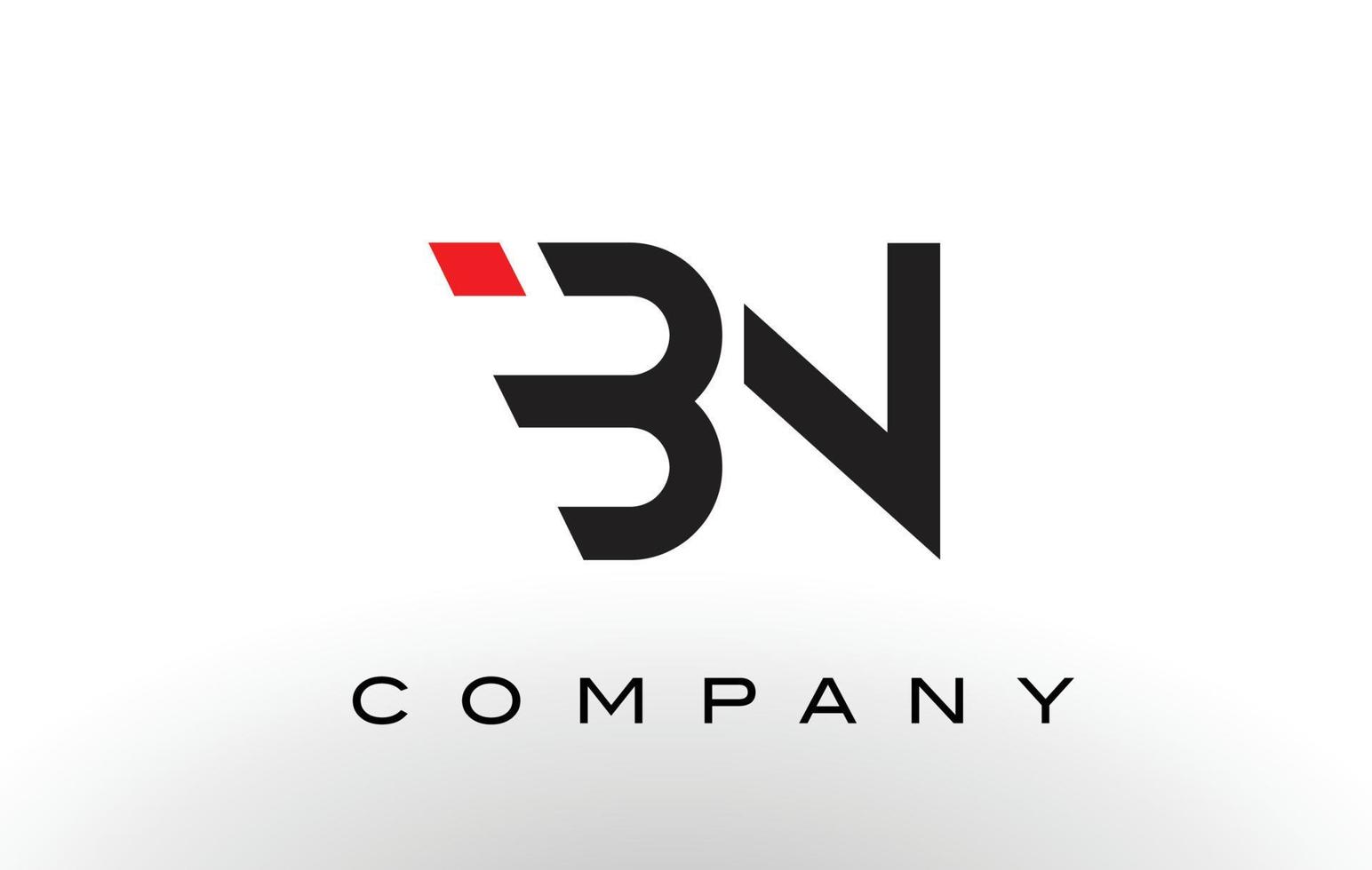 bn logo. vector de diseño de letra.