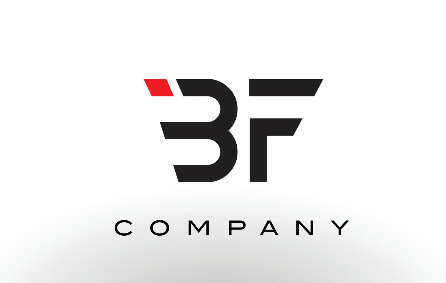 logotipo de bf. vector de diseño de letra.