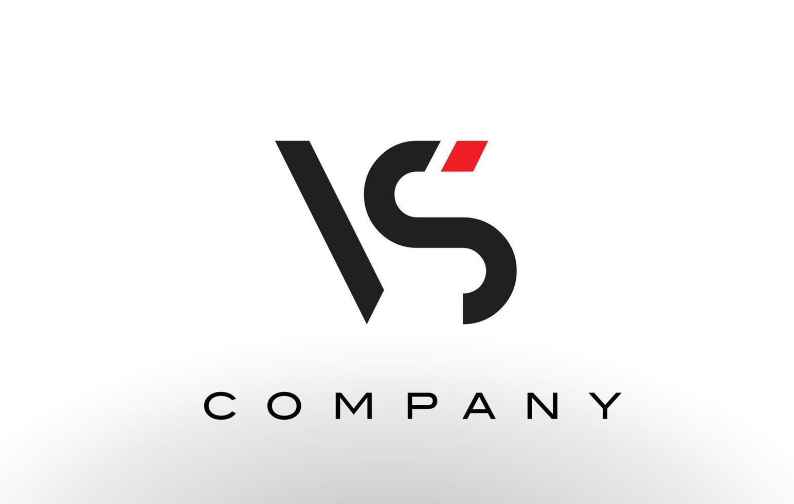 vs logo. vector de diseño de letra.