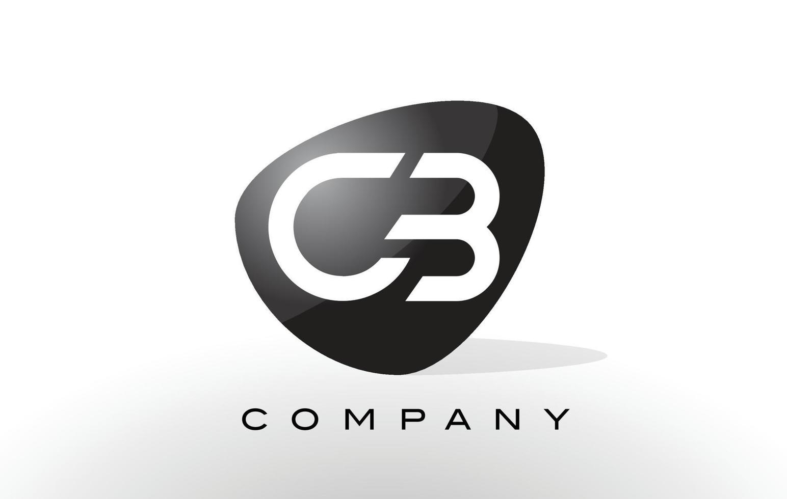 logotipo de cb. vector de diseño de letra.