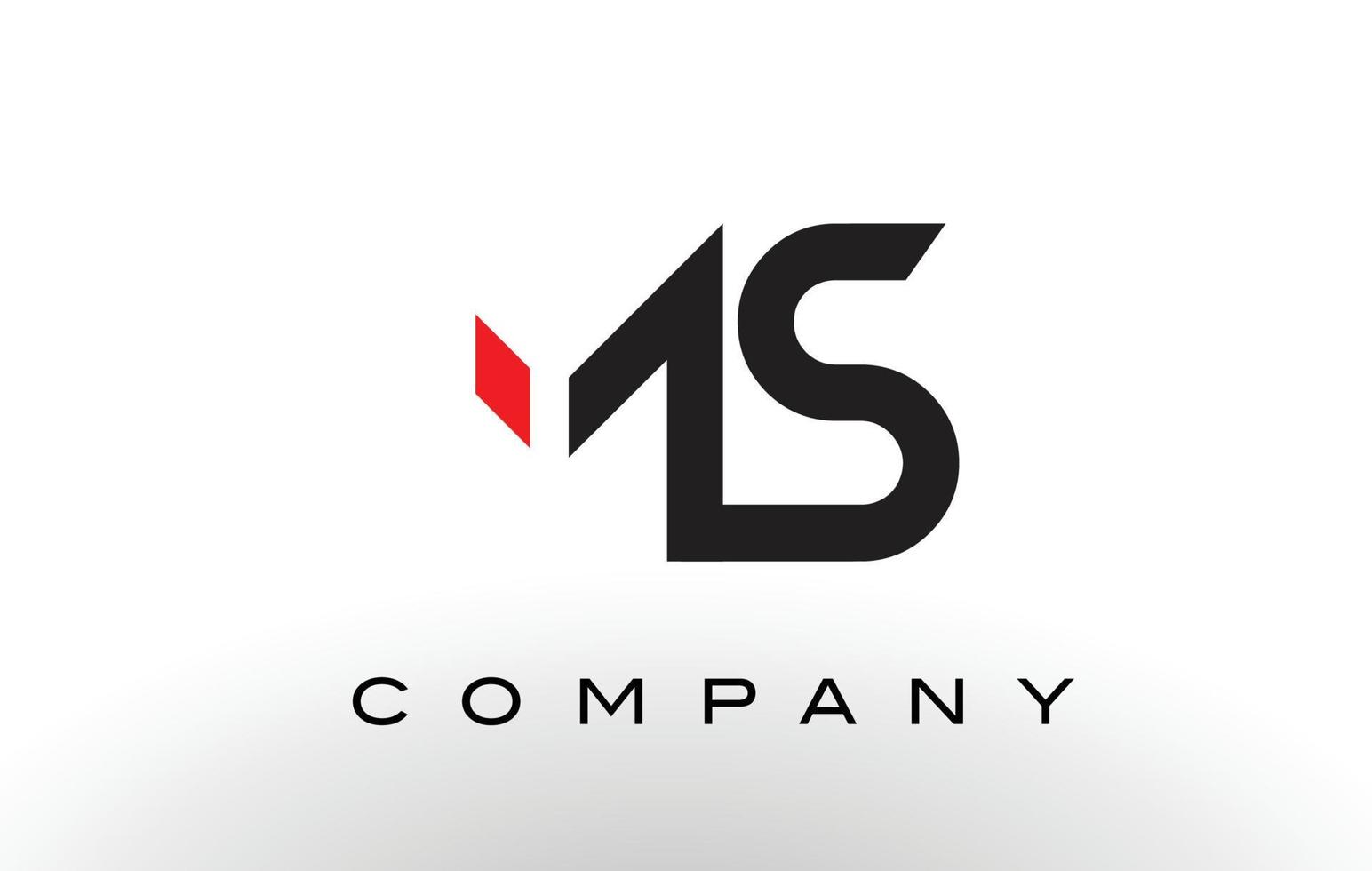 ms logo. vector de diseño de letra.