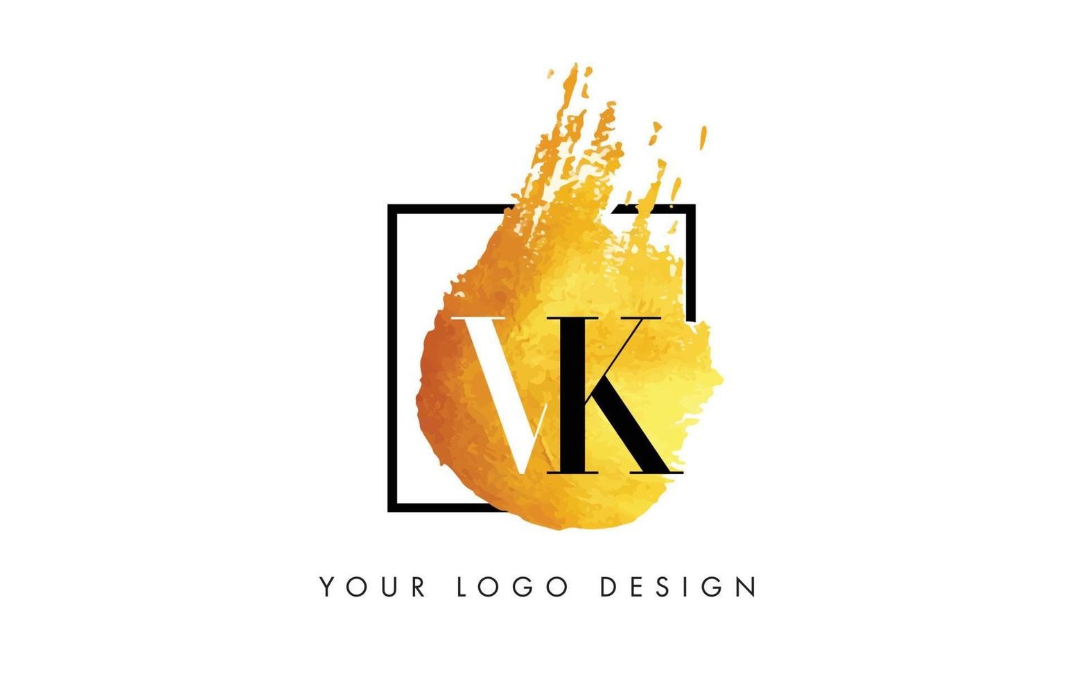 VK Letter Logo Circular Purple Splash Brush Concept. vector