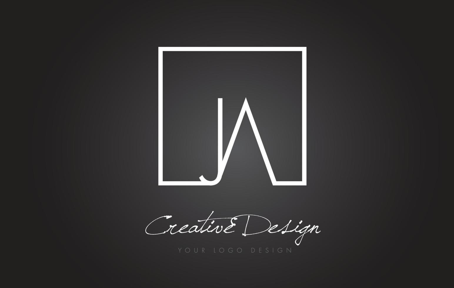 JA Square Frame Letter Logo Design with Black and White Colors. 4907515 ...