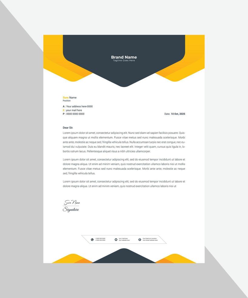 Business Letterhead Template Design vector