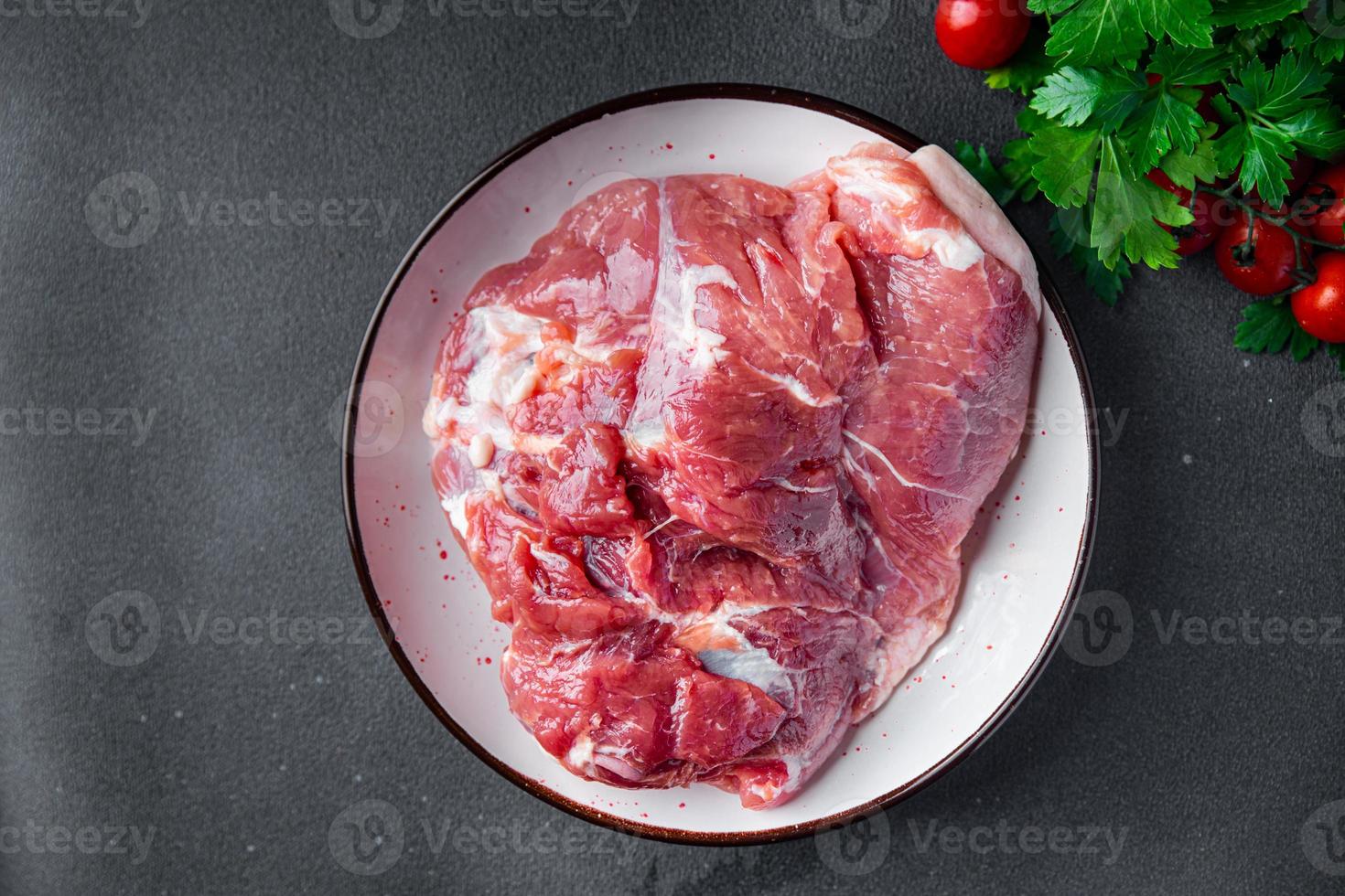 comida de carne de cerdo fresca comida saludable bocadillos antecedentes foto