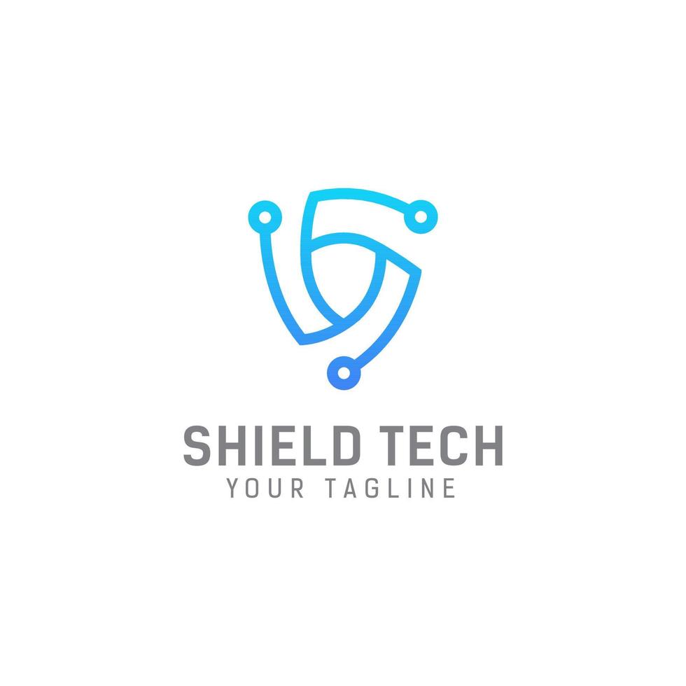 plantilla de diseño de logotipo de tecnología de seguridad vector