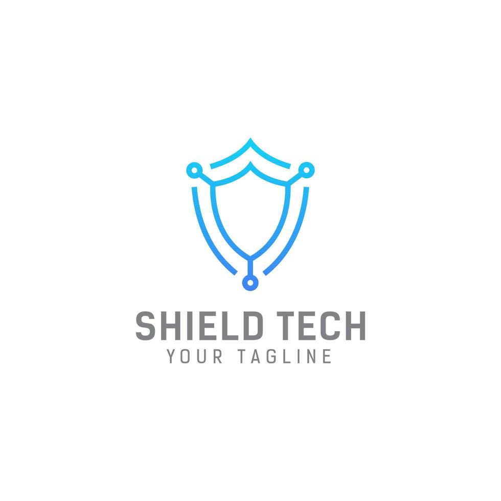 plantilla de diseño de logotipo de tecnología de seguridad vector