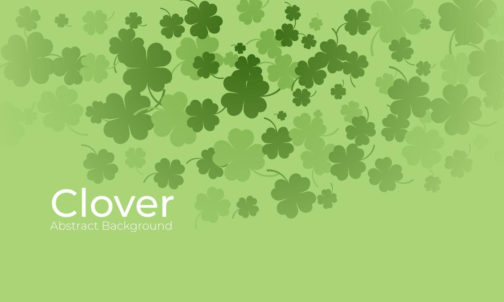 Clover abstract background, green leaf wallpaper vector