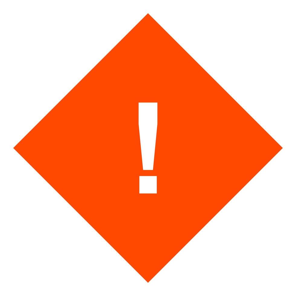 Warning sign on white background vector