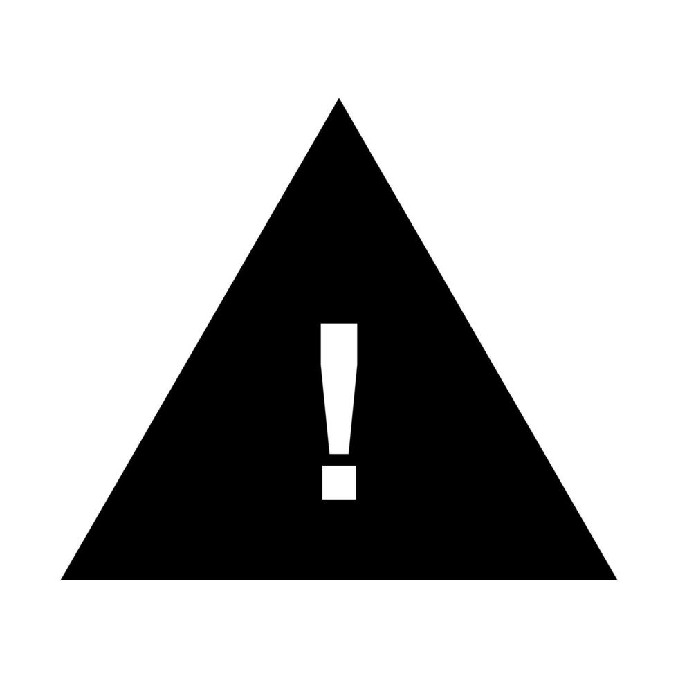 Warning sign on white background vector