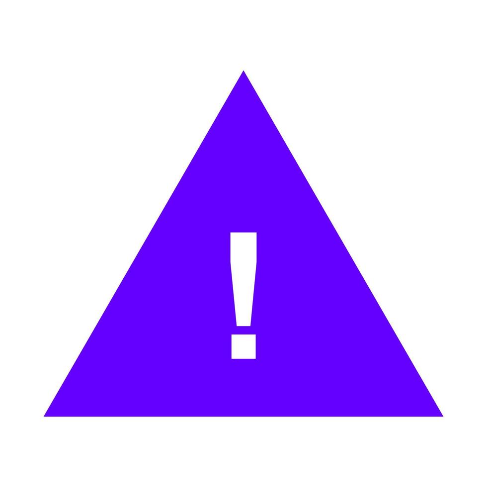 Warning sign on white background vector