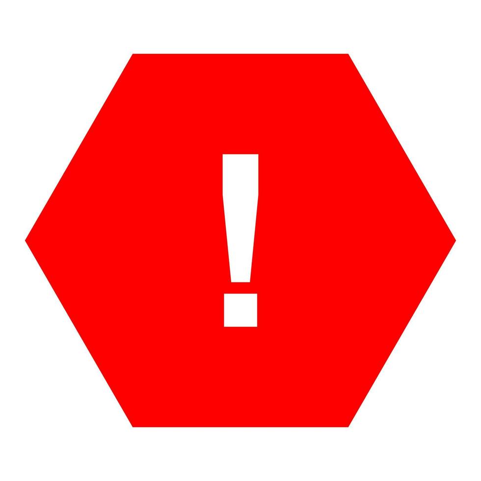 Warning sign on white background vector