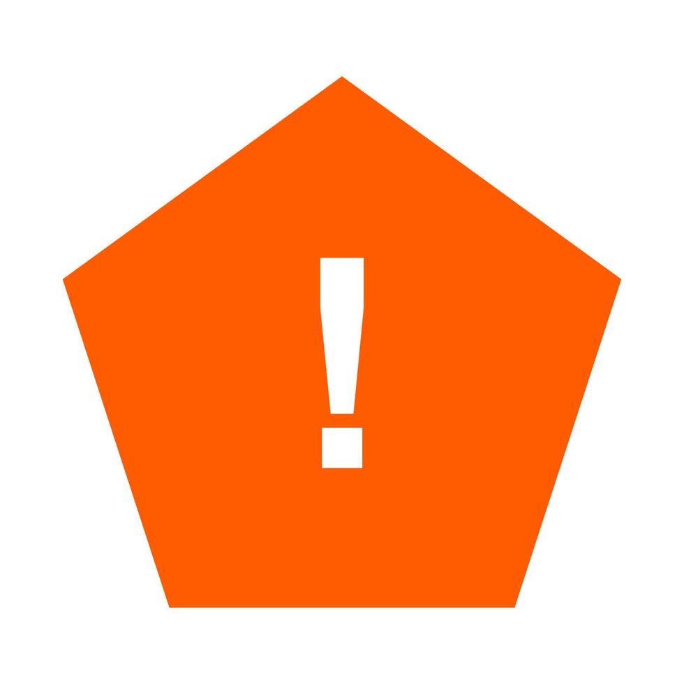 Warning sign on white background vector