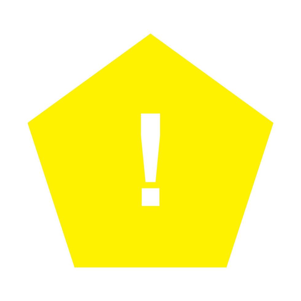 Warning sign on white background vector