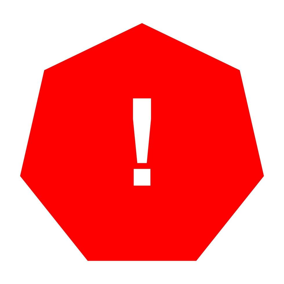 Warning sign on white background vector