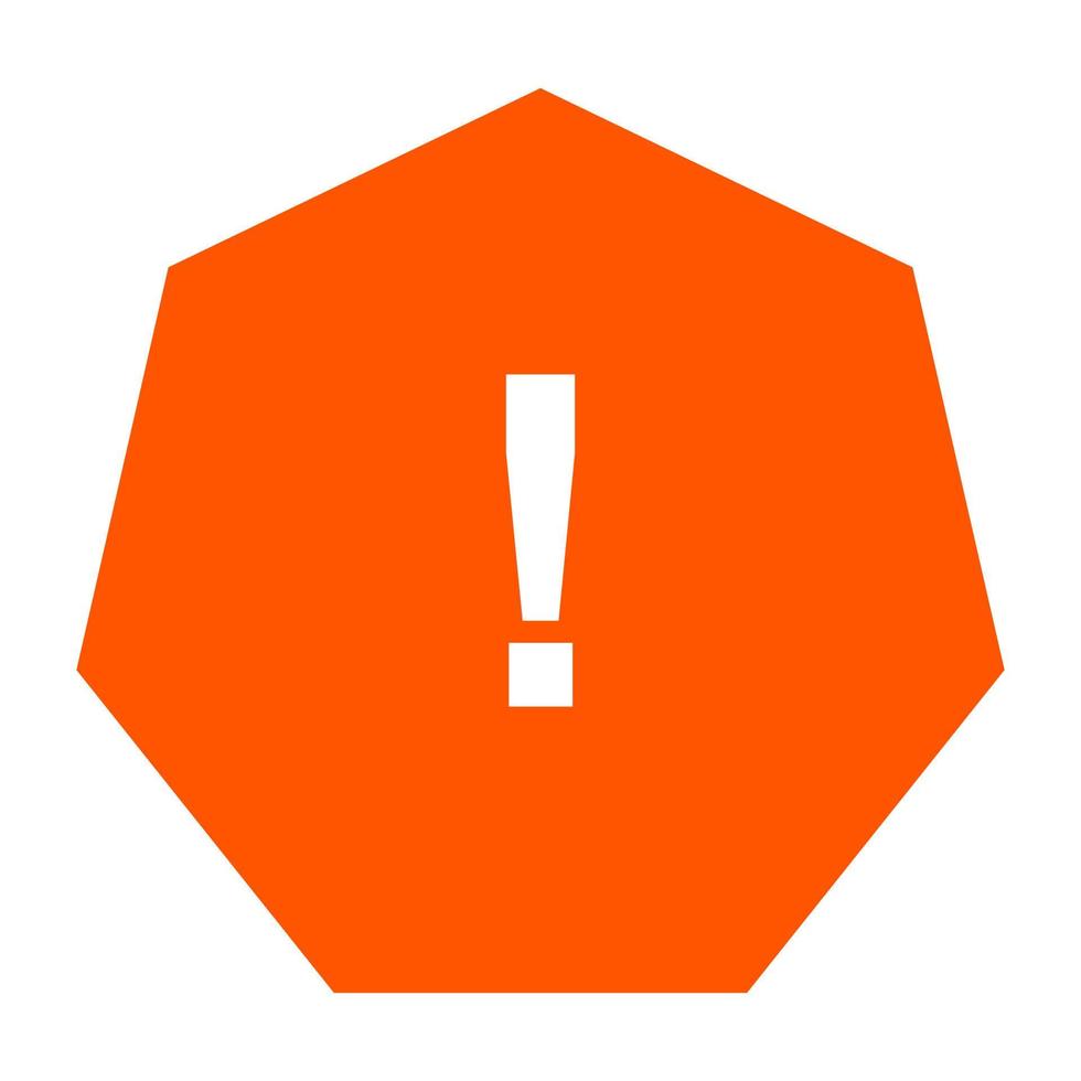 Warning sign on white background vector