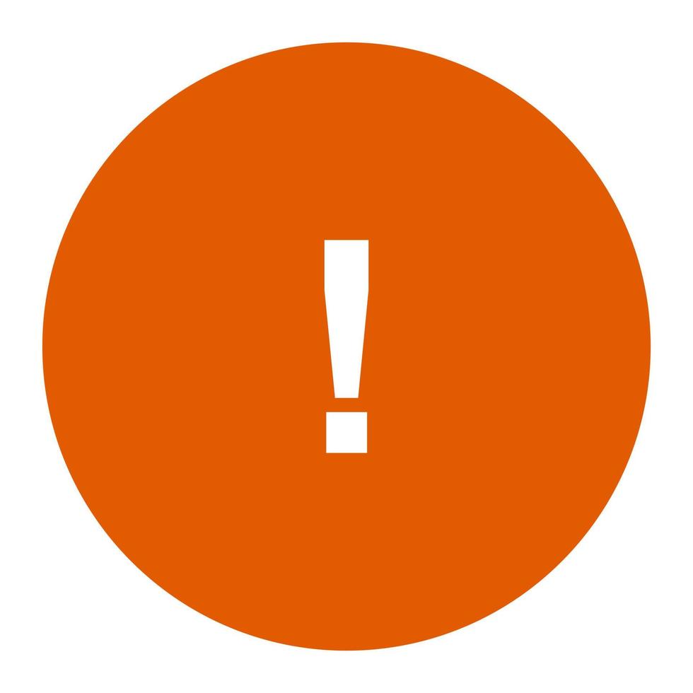 Warning sign on white background vector