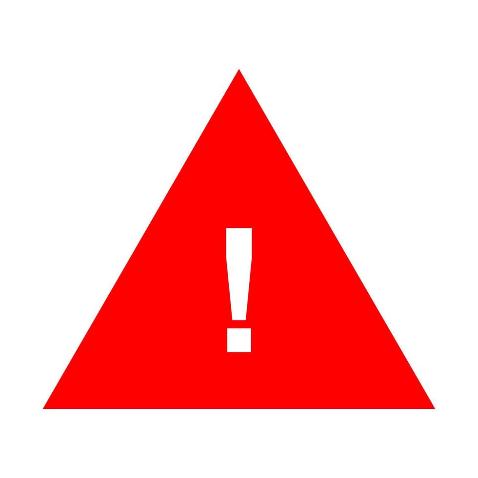 Warning sign on white background vector
