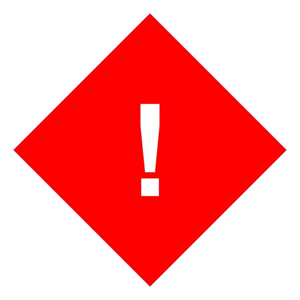 Warning sign on white background vector