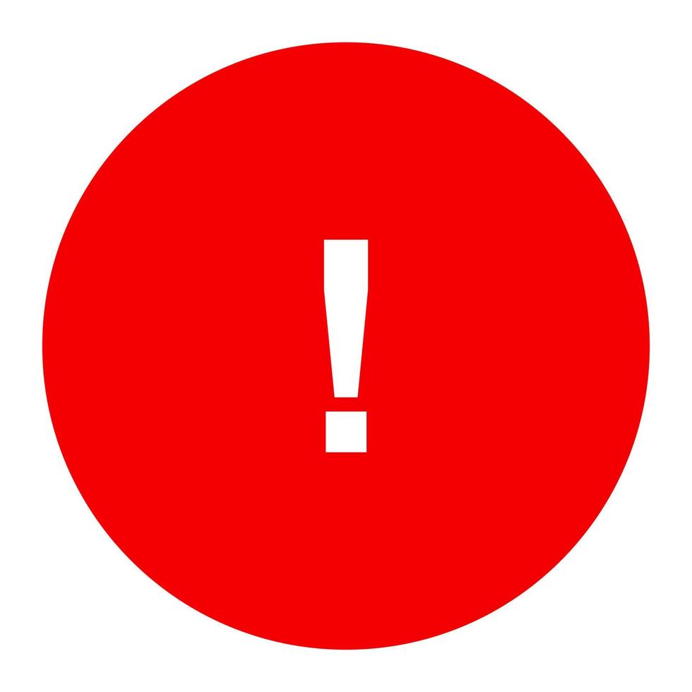 Warning sign on white background vector