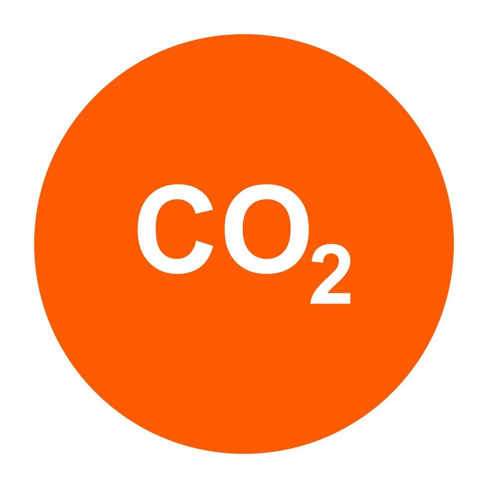 CO2 signal on white background vector
