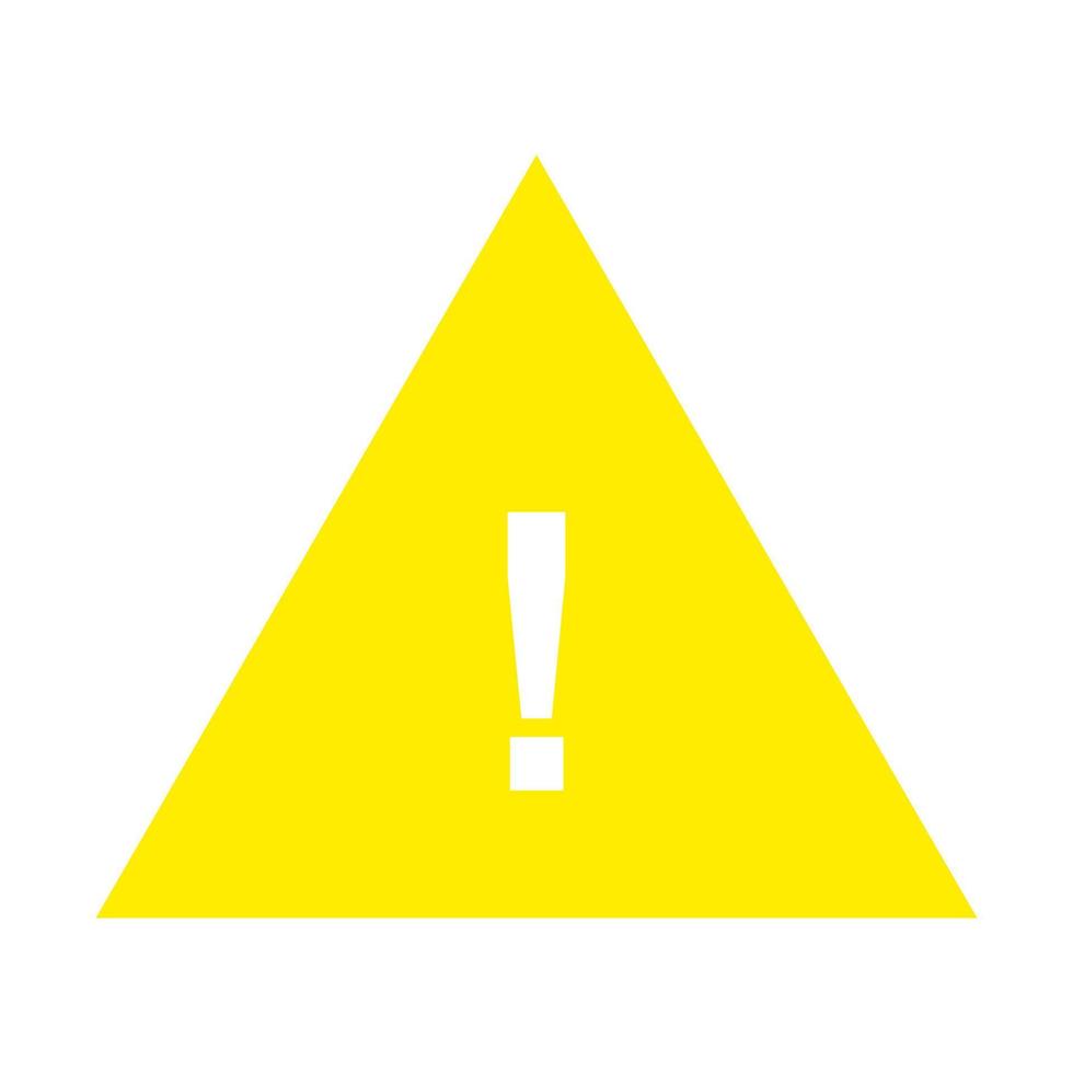 Warning sign on white background vector