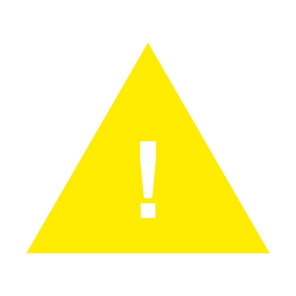 Warning sign on white background vector