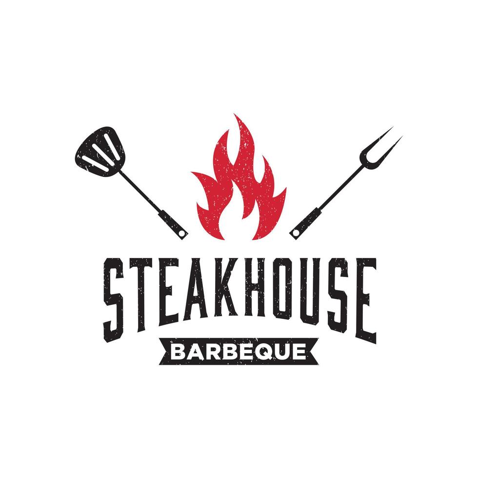 barbeque logo design template vector