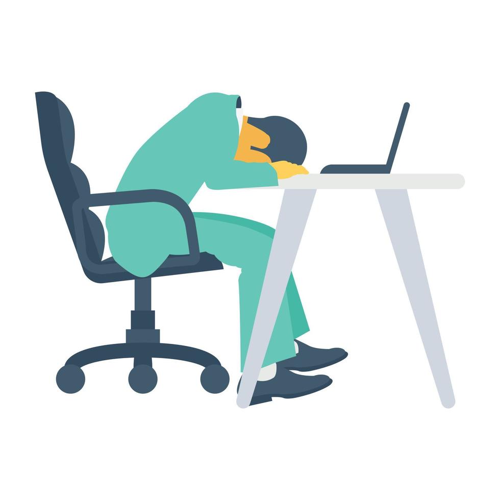 Tired Color Vector Icon