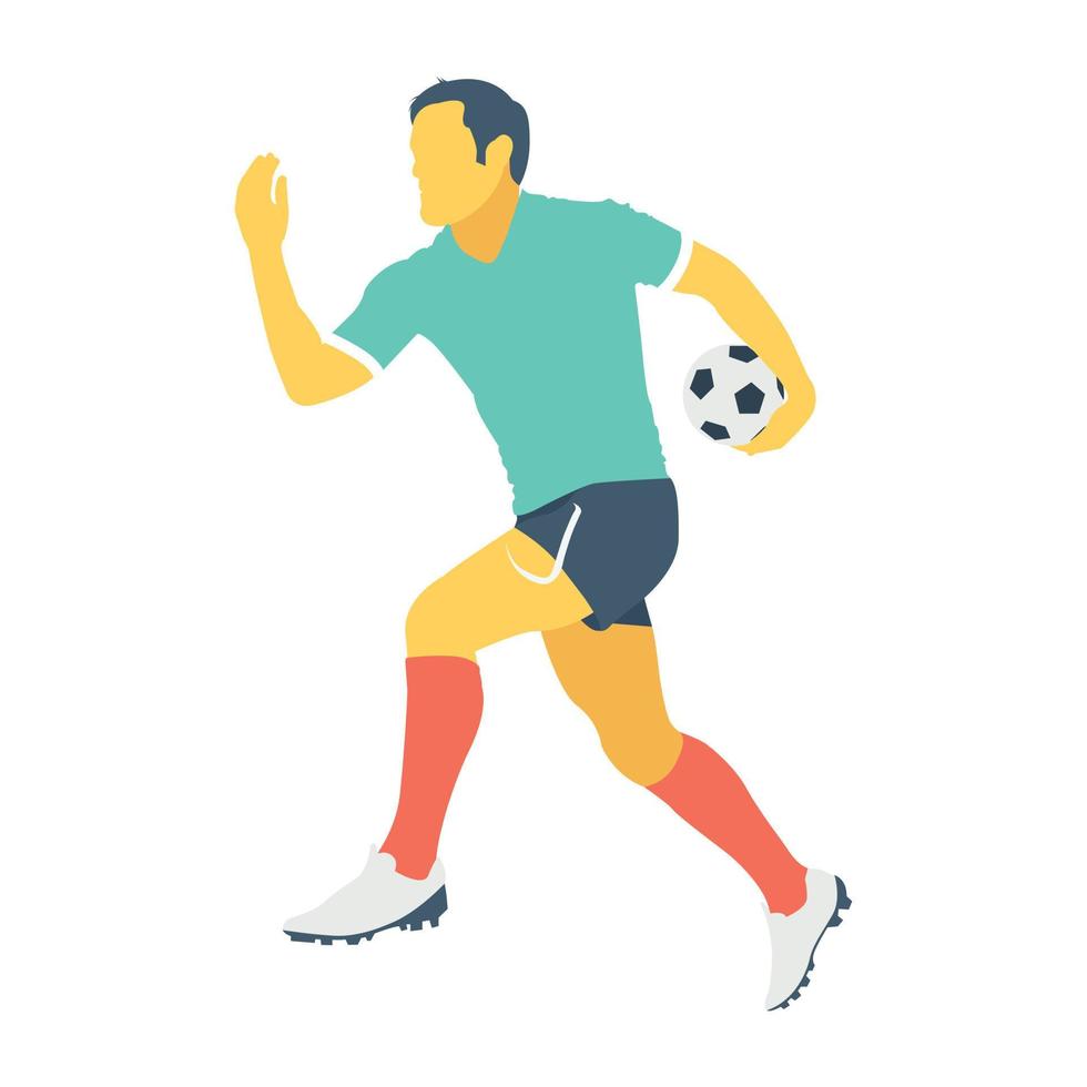 Football Player Color Vector