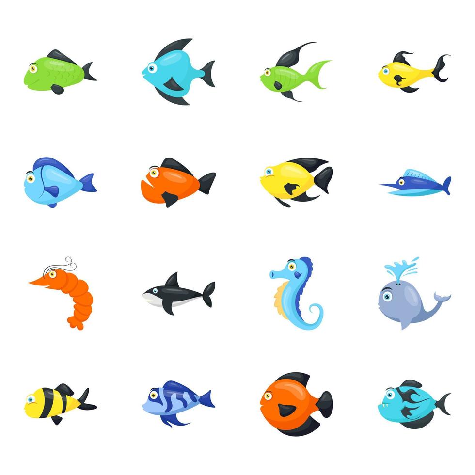 conceptos de peces de moda vector