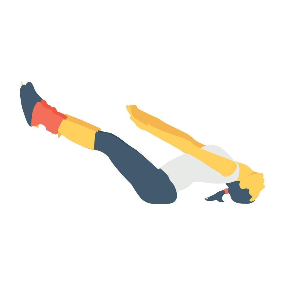 vector de color sarvangasana