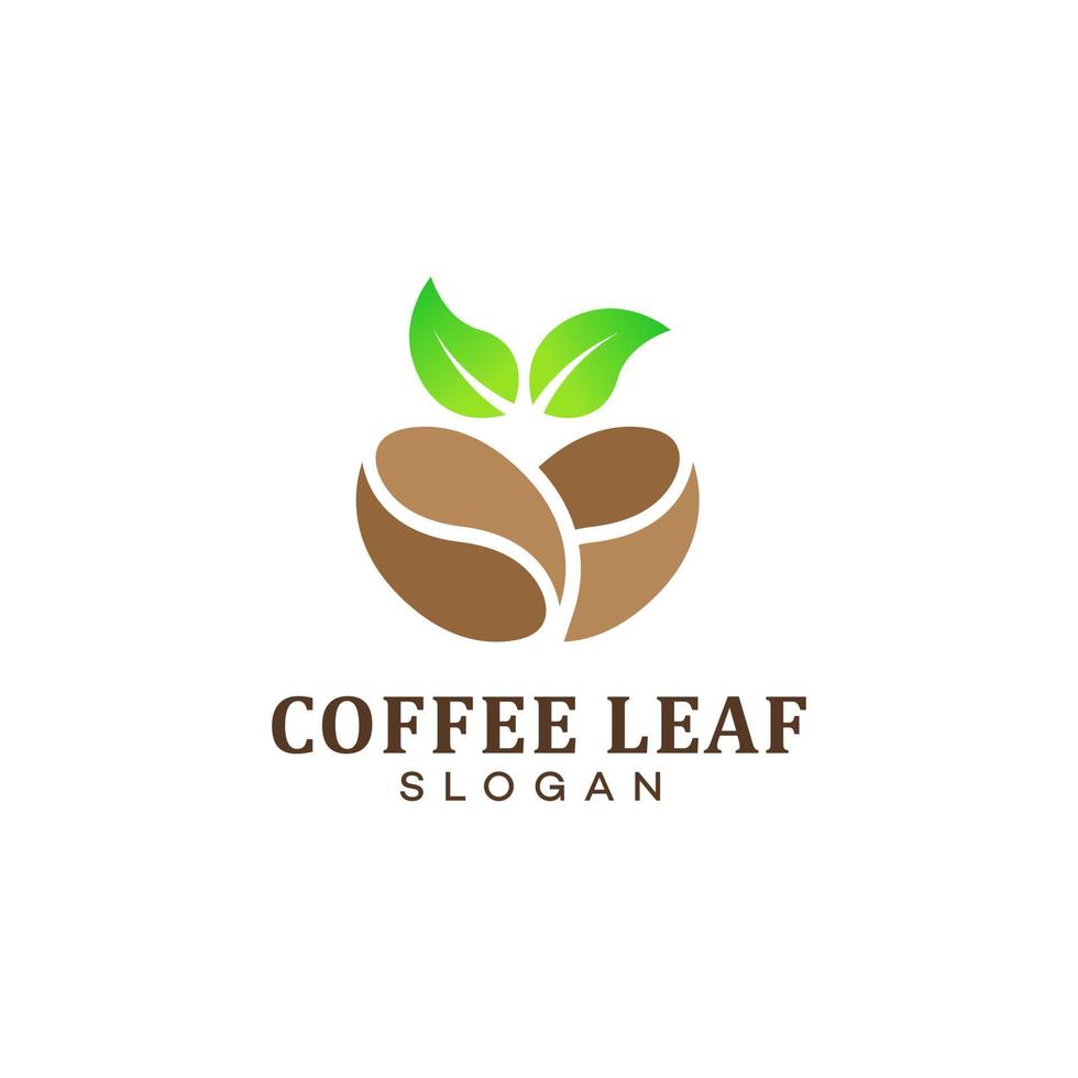 nature coffee logo design template vector