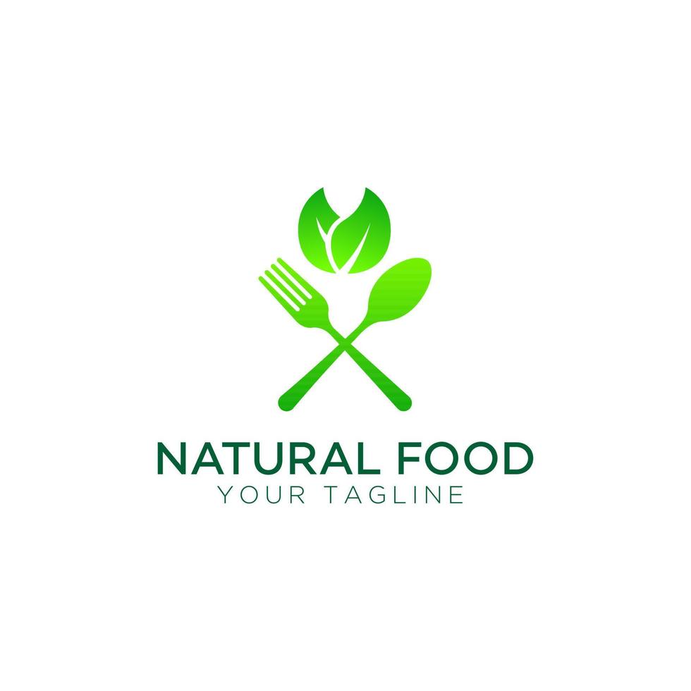 plantilla de diseño de logotipo de alimentos naturales vector