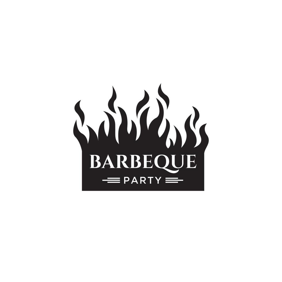barbeque logo design template vector